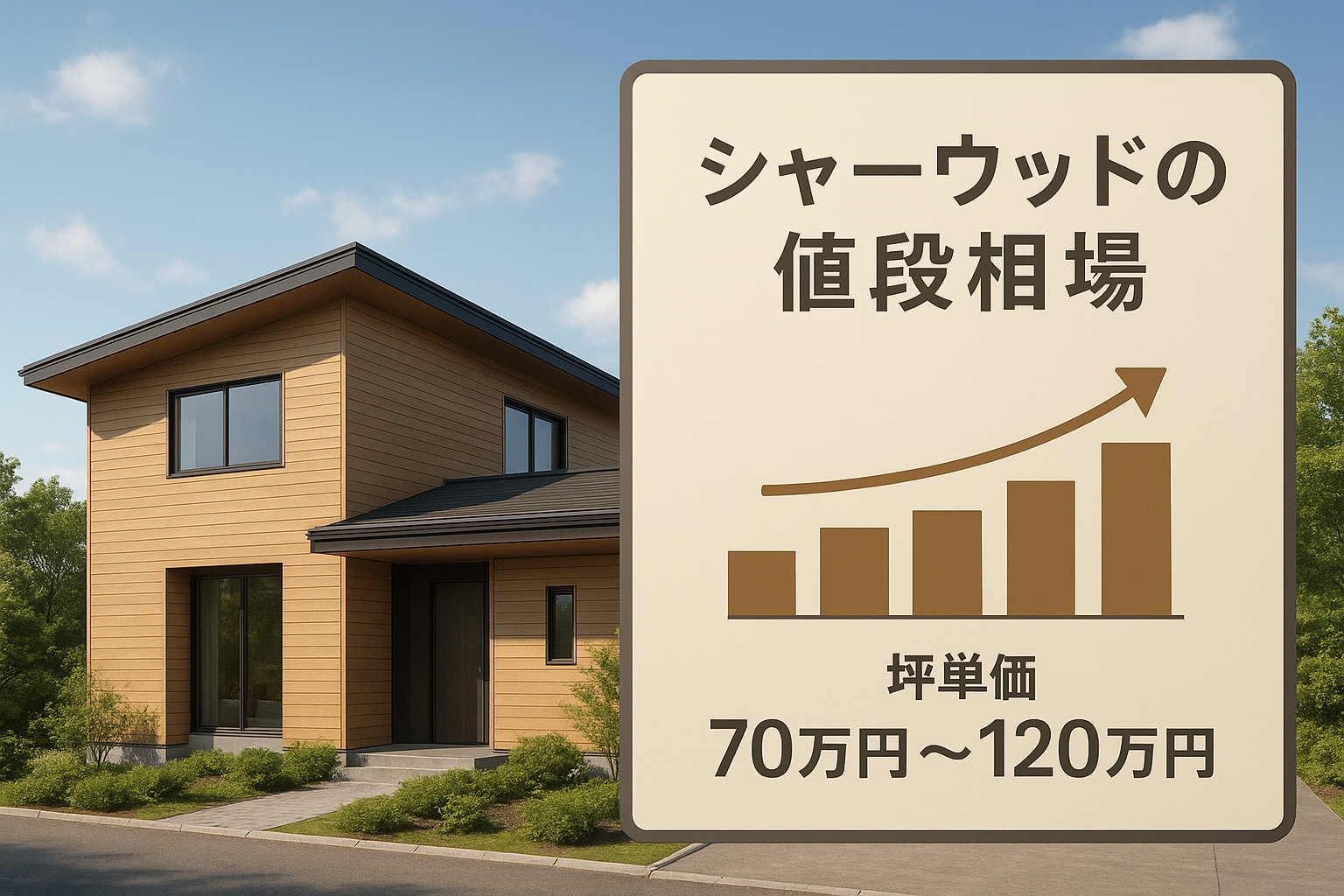 シャーウッドの「坪単価」イメージ