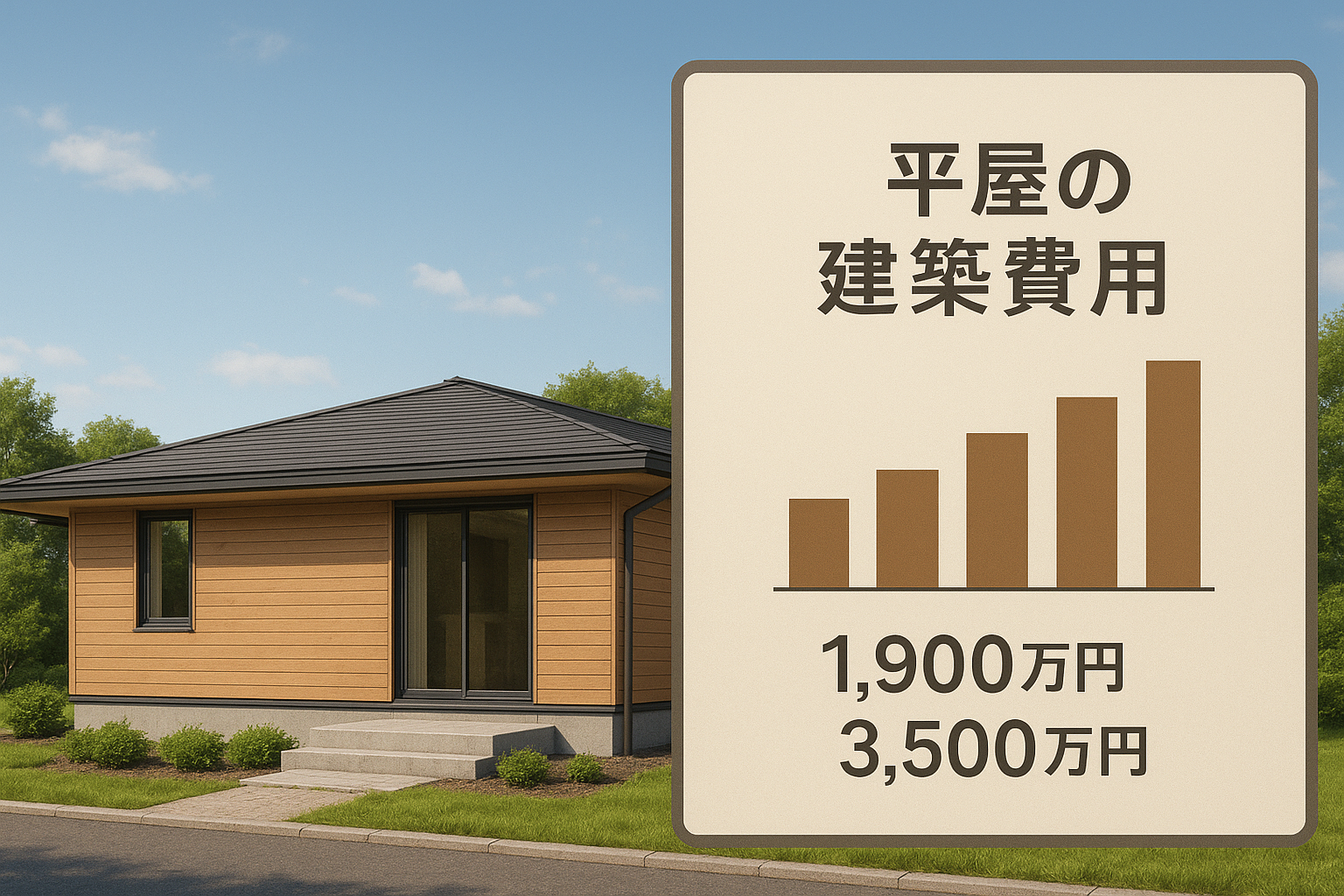 平屋には独自のコスト イメージ