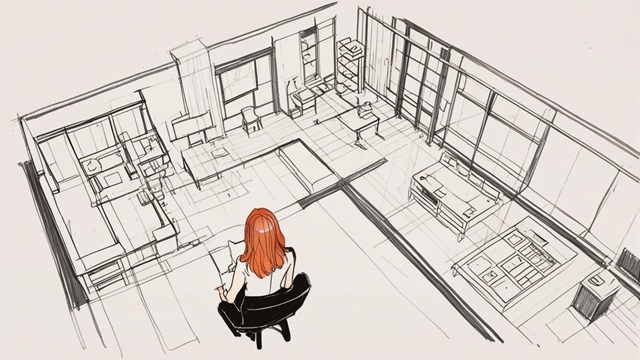 住宅設計のプロフェッショナルを表現したイラスト