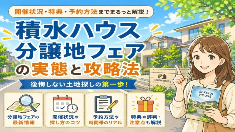 積水ハウス分譲地フェアの開催状況と参加前の注意点 | 家づくり節約ラボ
