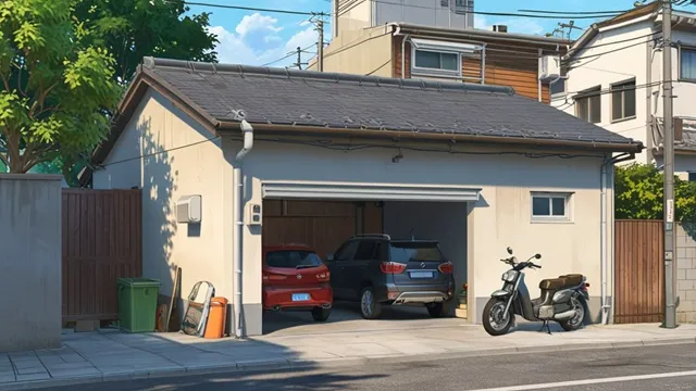 ビルトインガレージを増築した住宅　イメージ画像