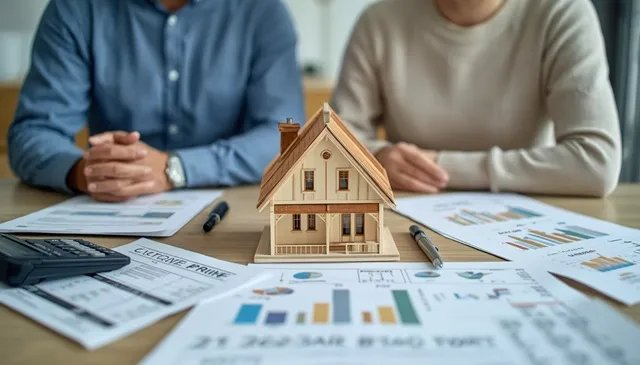 注文住宅の建築費用を検討する夫婦のイメージ